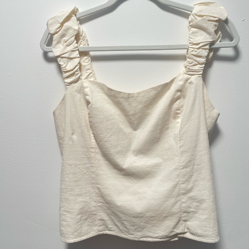 Abercrombie Bubble Strap Poplin Top